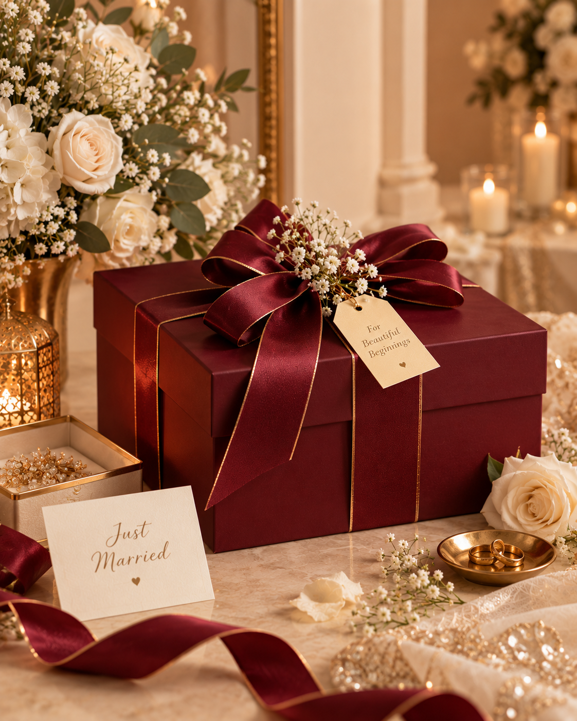 Elegant wedding gift box
